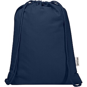 Peru Blend 180 g/m2 GRS recycled drawstring bag 5L, navy
