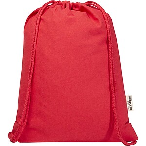 Peru Blend 180 g/m2 GRS recycled drawstring bag 5L, red