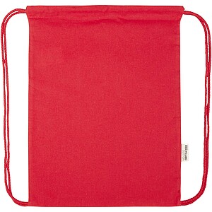 Peru Blend 180 g/m2 GRS recycled drawstring bag 5L, red