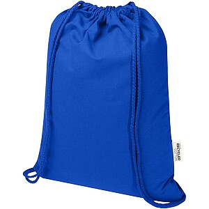 Peru Blend 180 g/m2 GRS recycled drawstring bag 5L, royal blue