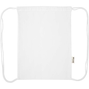 Peru Blend 180 g/m2 GRS recycled drawstring bag 5L, white