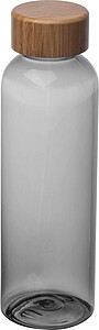 PET drinking bottle with bamboo lid, 500ml, anthracite
