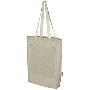 Pheebs 150 g/m2 recycled cotton tote bag with front pocket 9L