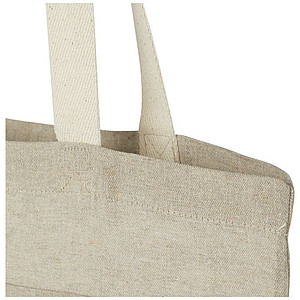 Pheebs 150 g/m2 recycled cotton tote bag with front pocket 9L