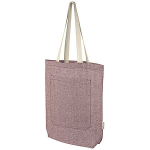 Pheebs 150 g/m2 recycled cotton tote bag with front pocket 9L