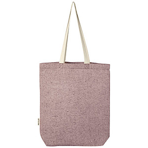 Pheebs 150 g/m2 recycled cotton tote bag with front pocket 9L