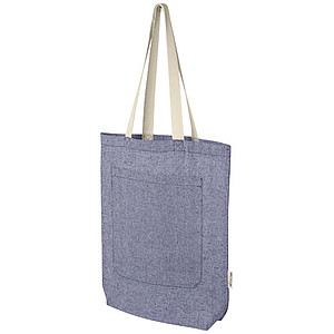 Pheebs 150 g/m2 recycled cotton tote bag with front pocket 9L