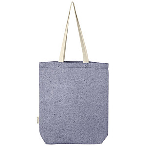Pheebs 150 g/m2 recycled cotton tote bag with front pocket 9L