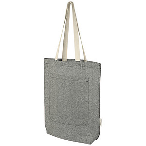 Pheebs 150 g/m2 recycled cotton tote bag with front pocket 9L