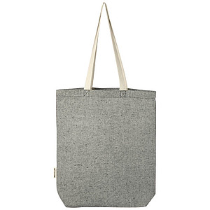 Pheebs 150 g/m2 recycled cotton tote bag with front pocket 9L