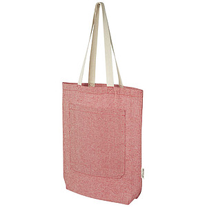 Pheebs 150 g/m2 recycled cotton tote bag with front pocket 9L