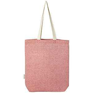 Pheebs 150 g/m2 recycled cotton tote bag with front pocket 9L