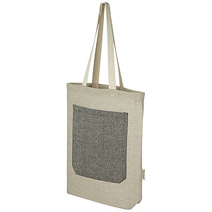 Pheebs 150 g/m2 recycled cotton tote bag with front pocket 9L