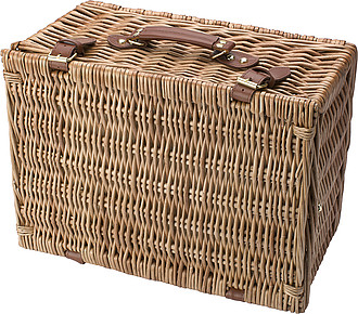 Picnic basket for 2 people.Brown