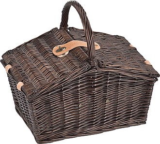 Picnic basket for 2 persons, brown