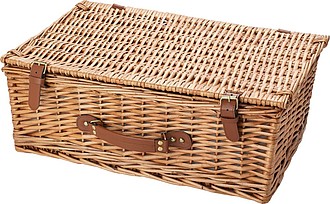 Picnic basket for 4 people.Brown