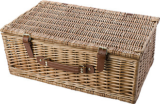 Picnic basket for 4 people.Brown