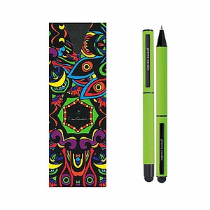 PIERRE CARDIN CELEBRATION SET Ballpoint pen and Roller, green