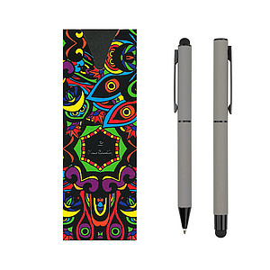 PIERRE CARDIN CELEBRATION SET Ballpoint pen and Roller, grey