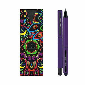 PIERRE CARDIN CELEBRATION SET Ballpoint pen and Roller, purple