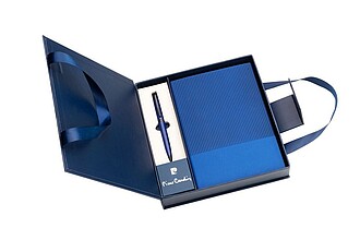 PIERRE CARDIN CHANTAL Set of notebook and DENISE ballpoint pen, dark blue