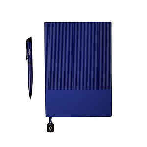 PIERRE CARDIN CHANTAL Set of notebook and DENISE ballpoint pen, dark blue