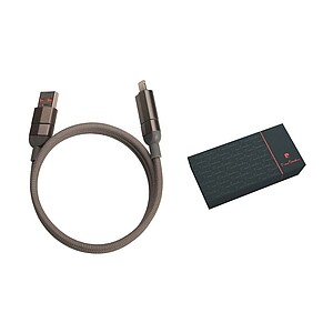 PIERRE CARDIN DONNES Magnetic 100W fast charging and data cable, grey