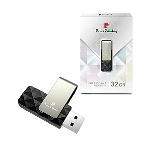 PIERRE CARDIN ETOILE An elegant swivel USB flash drive, black