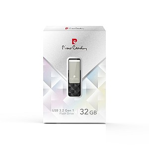 PIERRE CARDIN ETOILE An elegant swivel USB flash drive, black