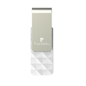PIERRE CARDIN ETOILE An elegant swivel USB flash drive, white