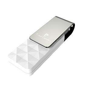 PIERRE CARDIN ETOILE An elegant swivel USB flash drive, white