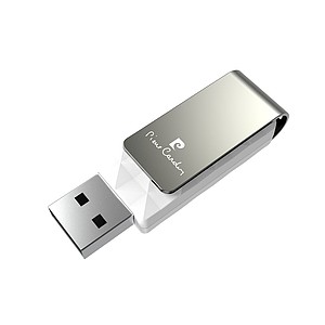 PIERRE CARDIN ETOILE An elegant swivel USB flash drive, white