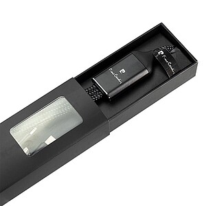 PIERRE CARDIN FLEUR Charging cable with 3 connectors, black