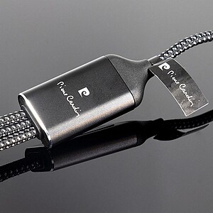 PIERRE CARDIN FLEUR Charging cable with 3 connectors, black