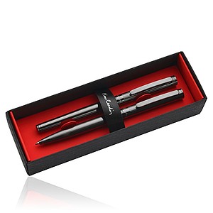 PIERRE CARDIN RENEE SET Set of ballpoint pen and roller, gunmetal