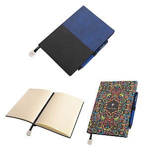 PIERRE CARDIN REPORTER SET Set of notebook A5 and Celebration ballpoint pen, blue