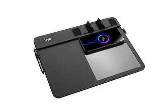 PIERRE CARDIN TAPIS Elegant multifunctional Pierre Cardin office mouse pad, black