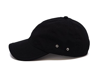 PLAIN linen cap with visor, black