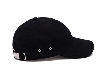 PLAIN linen cap with visor, black