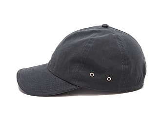PLAIN linen cap with visor, dark grey
