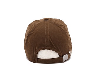 PLAIN linen cap with visor, light brown
