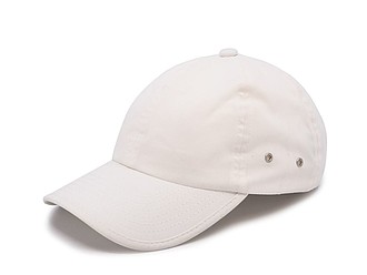 PLAIN linen cap with visor, white