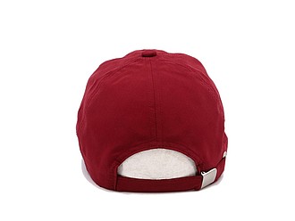PLAIN linen cap with visor, wine