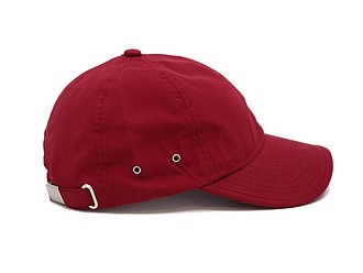 PLAIN linen cap with visor, wine