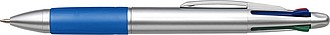 Plastic ballpen with 4 coloured inksBlue