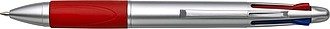Plastic ballpen with 4 coloured inksRed
