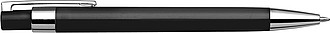 Plastic ballpen with black ink. Black