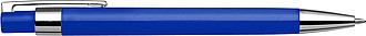 Plastic ballpen with black ink. Blue