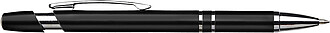 Plastic ballpen with blue ink.Black