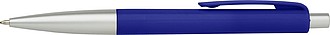Plastic ballpen with blue ink. Blue